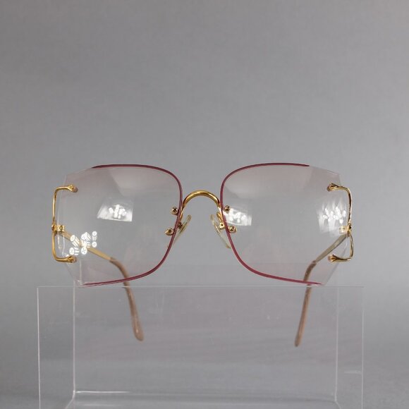 Carolina Herrera Eyeglass Frames Gold Pink Optica Wide Eyeglass Frames - Picture 2 of 12